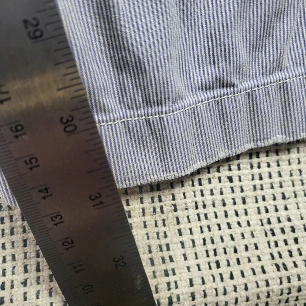 J Crew Pants Mens 34x32 Blue White Pinstripe Classic Slim Fit Cotton Preppy‎